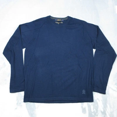 Tommy Hilfiger Sweater Mens Large Blue Merino Wool Crewneck Made in Japan NWT - Image 1 of 4