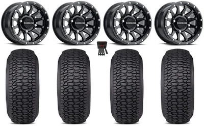 Raceline Trophy 14" Wheels Black 30" Regulator 2 Tires Polaris Sportsman / RZR - Image 1 of 4