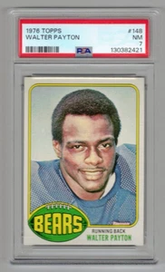 Tarjeta de novato 1976 Topps #148 Walter Payton Chicago Bears PSA 7 - Imagen 1 de 2