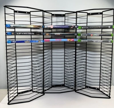 Lote de rack de almacenamiento de juegos Atlantic DVD BluRay (3) torres de alambre de metal Foto 1 de 4