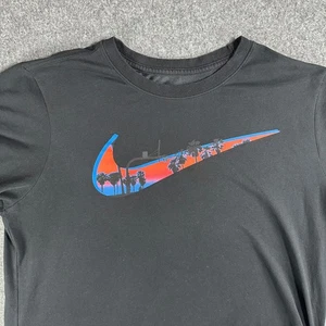 Nike Men's Large Black Dri-FIT Graphic Palm Tree Basketball T-Shirt - Picture 1 of 8