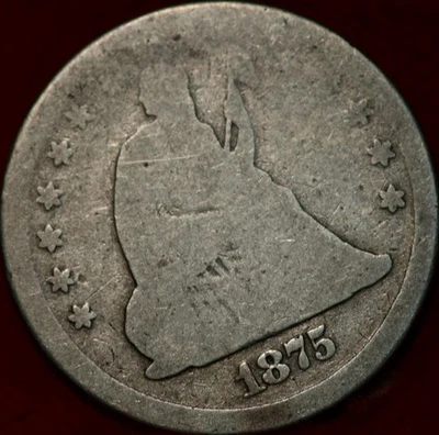 1875 Philadelphia Mint Silver Seated Liberty Quarter - Image 1 of 2