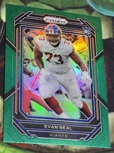 Evan Neal 2022 Panini Prizm Green Prizm Rookie Card RC #367 New York Giants - Picture 1 of 7
