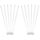 17" Vertical Blind Wand Replacement - Set of 12 - Clear Rod with Hook