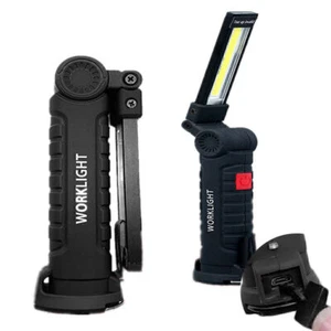 COB+LED Rechargeable Magnetic Torch Flexible Inspection Folded Lamp Worklight - Picture 1 of 12
