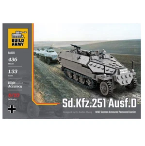 Build Army B0251 Ds.Kfz.251 Ausf D German Tank 1:33 Scale Brick Building Kit - Bild 1 von 1