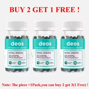 DEOS Internal Deodorant Supplement – Full Body Deodorizer - (30 Capsules) - Picture 1 of 7