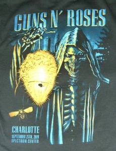 Maglietta concerto Guns N Roses Charlotte NC 25 settembre 2019 grande ecc Cnd - Foto 1 di 5