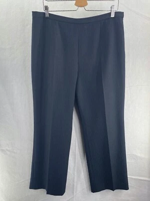 Le Suit 16P Pants Black Blue White Pinstripe (36x29) EUC (W5335-A2) - Image 1 of 4