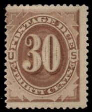 US #J6, 30¢ brown, og, hinge rem, signed, Fine, Scott $350.00
