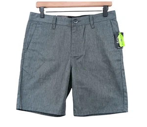 Volcom Youth Frickin Chino Shorts Boys 30x7" Grey Zip Modern Straight Beach NEW - Picture 1 of 11