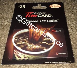 2015 TIM HORTONS COFFEE CUP GIFT CARD HANGER NO VALUE #6110 FD46775 CANADA NEW