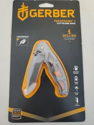 Faca dobrável Gerber Paraframe I clipe de bolso nitreto de titânio serrilhado 22-48445 - Imagem 1 de 2
