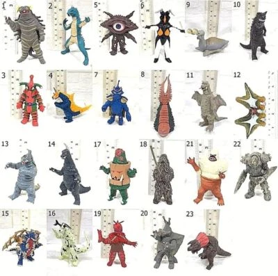 RARE VINTAGE ULTRAMAN KAIJU MONSTER ALIEN GASHAPON FIGURE NO 1-23 BANDAI LOT 1 - Image 1 of 4