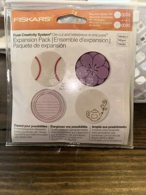 New Fiskars 0078 0080 Fuse Creativity System Die Cut Expansion Pack Round Medium - Image 1 of 2
