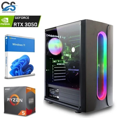 RTX Gaming PC AMD Ryzen 5 4500 / 16GB DDR4 / 6GB RTX 3050 / 1TB M.2 / Windows 11 - Image 1 of 4