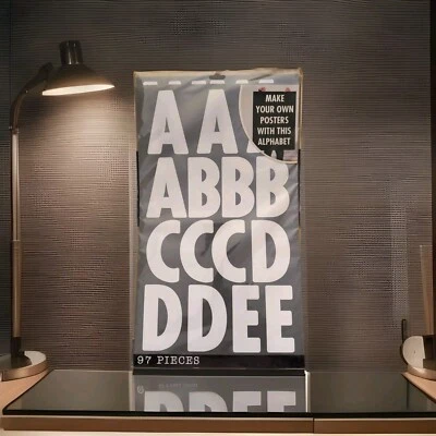 Jumbo Size Alphabet Letters 97 Pieces Make Your Own Posters With These Alphabets - Image 1 of 2