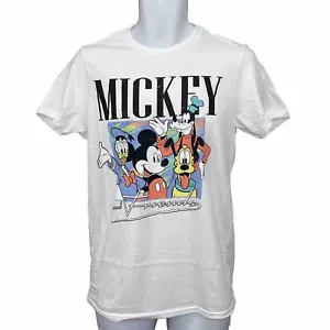 NEW! Mickey Mouse And Friends T Shirt /Men’s (S) White Disney 100% Cotton NWT - Picture 1 of 4
