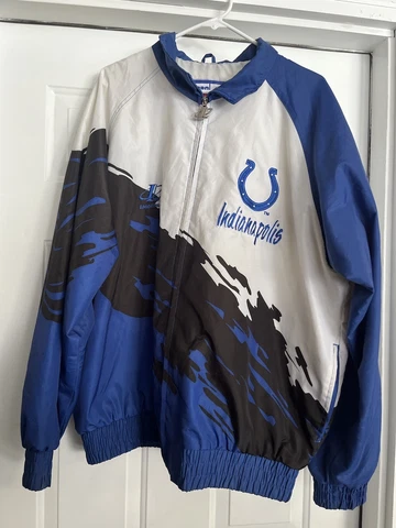 Vintage 90s Logo Athletic NFL Proline Indianapolis Colts Splash Jacket Sz XL Cover
