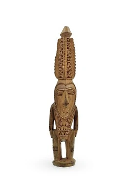 Vintage Murik Lakes Papua New Guinea Hand Carved Wood Figure Sculpture 30cm - image 1 of 4