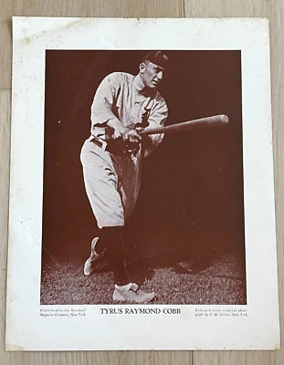 Original M114 Baseball Magazine Ty Cobb Detroit Tigers Poster 9.5" x 12" - Image 1 of 4