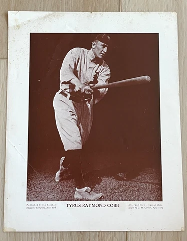 Original M114 Baseball Magazine Ty Cobb Detroit Tigers Poster 9.5" x 12" Cover
