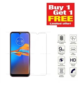 100% Genuine TEMPERED GLASS Screen Protector Cover for Motorola Moto E6 Plus - Picture 1 of 1