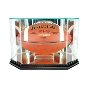 Octagon Football Display Case | UV Protected | Real Glass Protection - Picture 1 of 36