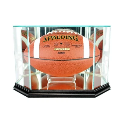 Octagon Football Display Case | UV Protected | Real Glass Protection - Image 1 of 4