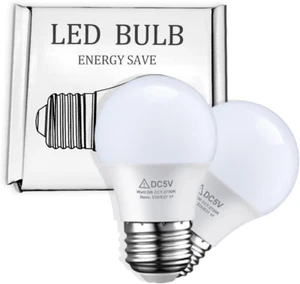 Safety Low Voltage 5V 5W 3-Way Dimmable LED Light Bulb, G45 E26 E27 Base Energy- - Picture 1 of 4