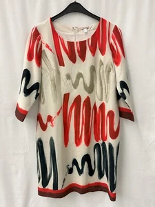 ALBA MODA Damenkleid Kleid Midikleid Bussineskleid rot beige NEU Größe 42 - Bild 1 von 1