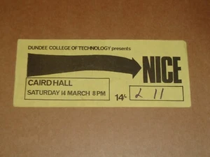 The Nice 1970 Caird Hall, Dundee Concert Ticket - Imagen 1 de 1