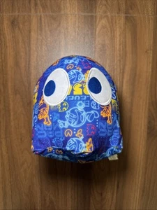 Pac-Man Sticker Bomb Ghost 7” Plush Toy Stuffed Doll 80’s Figure Blue Level 256 - Picture 1 of 4