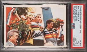 1968 Bergmann Verlag #318 Eddy Merckx Signed Cycling Card Autograph PSA 3/8 GOAT - Picture 1 of 2