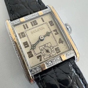 Reloj de caballero Bulova Round the World 1931 vintage dos tonos no funciona como está - Imagen 1 de 17