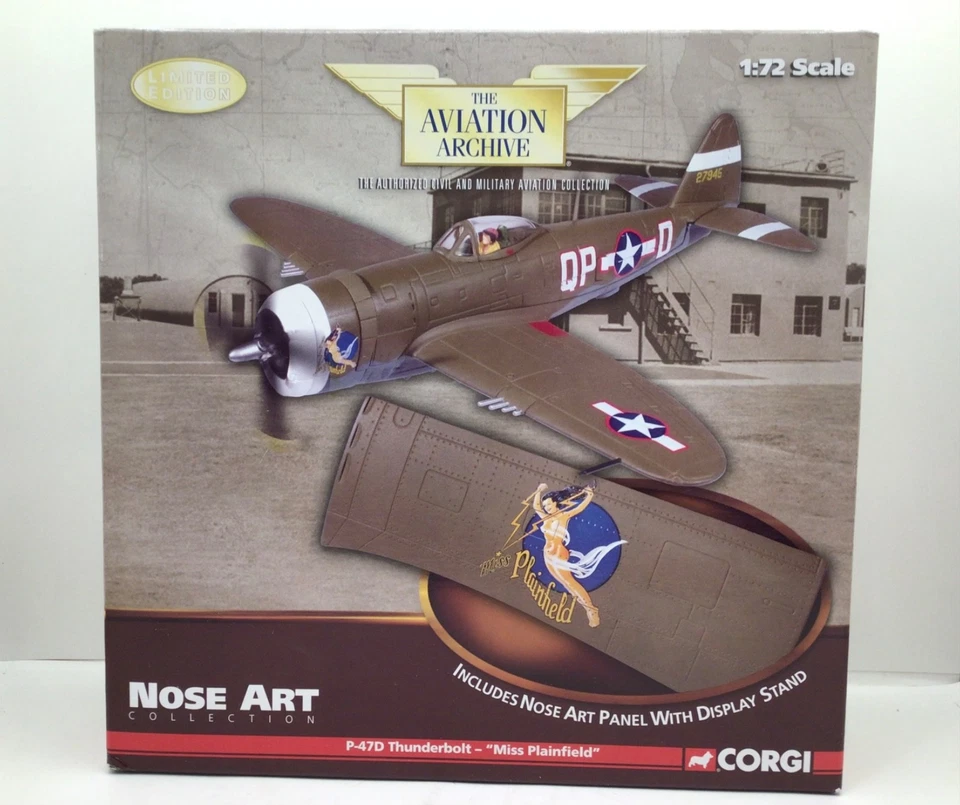 Corgi Nose Art Collection 1:72 P-47D Thunderbolt "Miss Plainfield" Ltd. Ed. NIB - Image 1 of 4