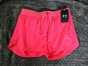 Under Armour Girls Size Large Hot Pink Athletic Shorts NEW Tags Dri Fit  - Picture 1 of 7