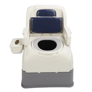 Bedside Commode Toilet With Detachable Armrests Portable Moible Odorless Sof EOM - Picture 1 of 12