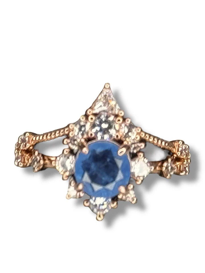 BP Ring RBP6393 “Shes Intricately Divine” Lab Created Ocean Blue Quartz RG SZ 7 - Image 1 of 4