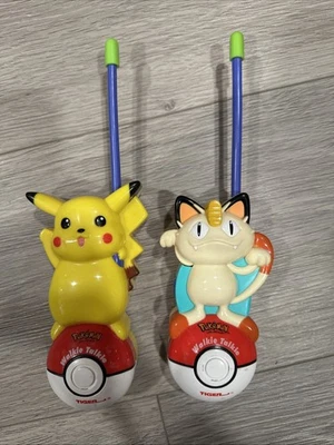 Vintage Pokémon Walkie Talkies Pikachu & Meowth Tiger Electronics TESTED & Works - Image 1 of 4