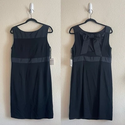 Nuevo con etiquetas Vestido Rojo Valentino Arco Espalda Mini LBD Negro Mezcla Lana Para Mujer Talla 8 EE. UU. Foto 1 de 4