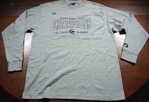 St. Louis Rams Super Bowl XXXIV Champions T-Shirt NFL Football M Shirt LA NOS - Picture 1 of 5