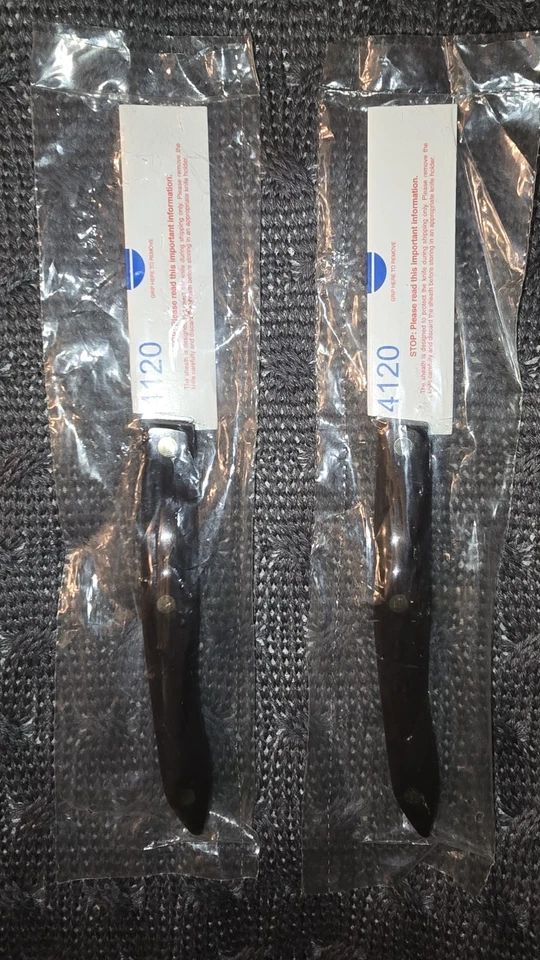 Nuevo SELLADO 2 piezas CUTCO 3 pulgadas Cuchillo de Pelar Gourmet 4120 Mango Marrón ENVÍO GRATUITO Foto 1 de 1