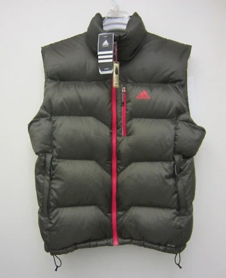 Raro Nuevo 2010 Adidas HT Down PUFFER Chaleco 600 Relleno Gris/Rojo Talla L, Gran Estilo. Foto 1 de 4