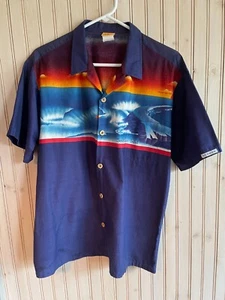 Vintage Sundek Adult Large Button Down Sebastian Inlet Surfer Shirt - Picture 1 of 3