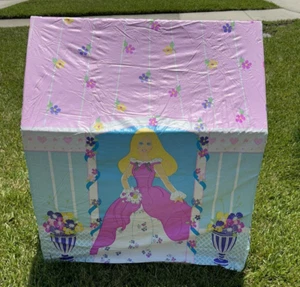 Vintage 1990s Barbie Play House Indoor/Outdoor Tent Vinyl  39L x 28W x 44H ~ New - Picture 1 of 12