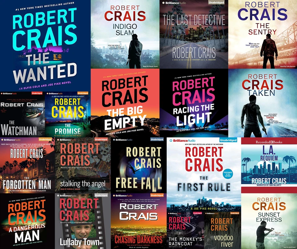 Robert Crais - Elvis Cole/Joe Pike Audiobook Series (20 Titles on USB or DVD) - Image 1 of 1