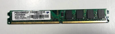 PATRIOT Half Height 2GB PC2-6400 CL5 DDR2 240 PIN DIMM PSD22G8002LP - Image 1 of 3