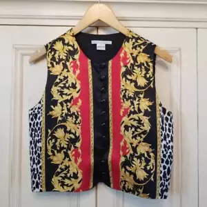 Peter Nygard Silk Vest / Sleeveless Blouse 6 - Picture 1 of 8