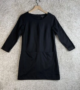 J. Crew Kleid Jules 2 Wollmischung Etuikleid klassisch schwarz 3/4 Arm gefüttert Preppy - Bild 1 von 8
